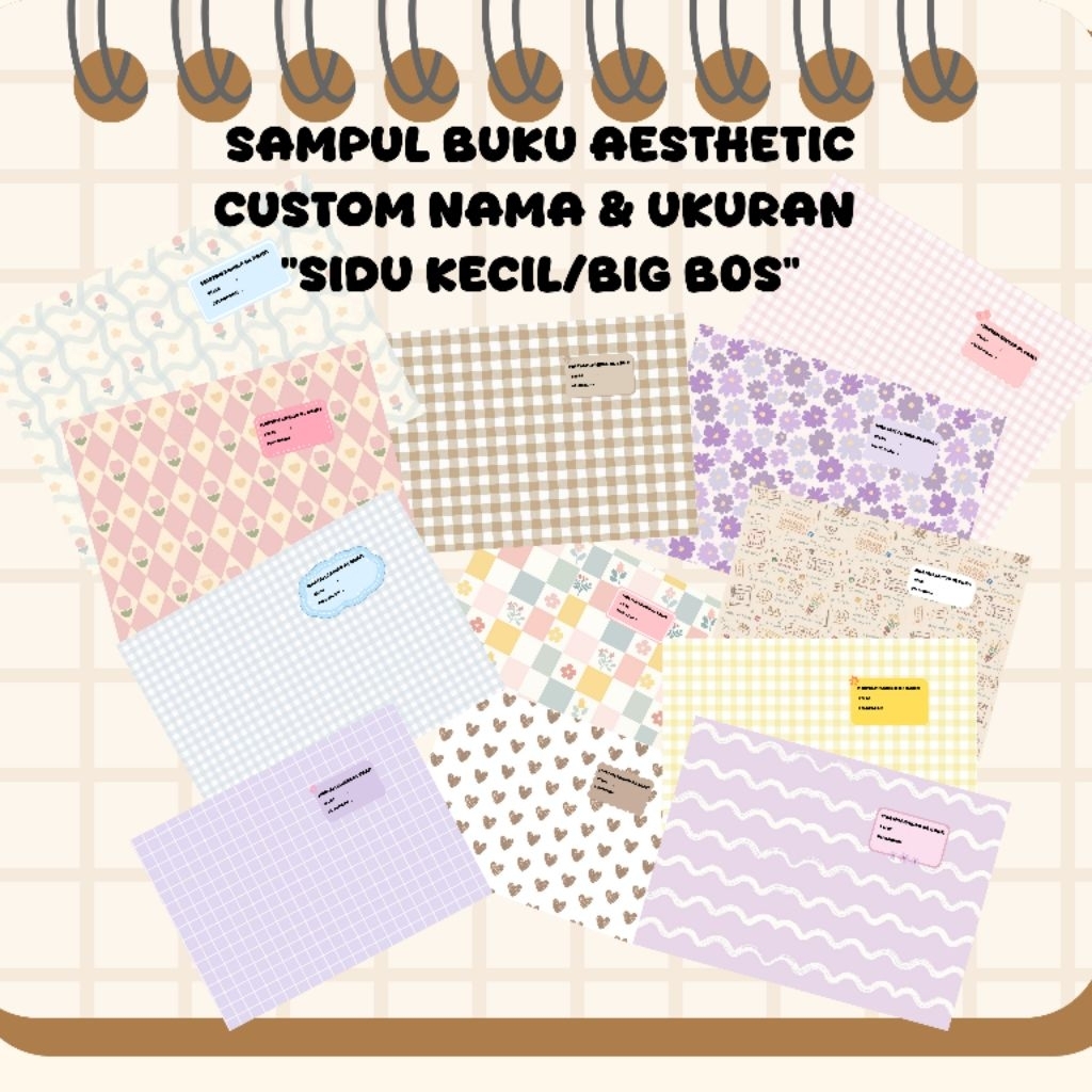 

SAMPUL BUKU AESTHETIC CUSTOM NAMA
