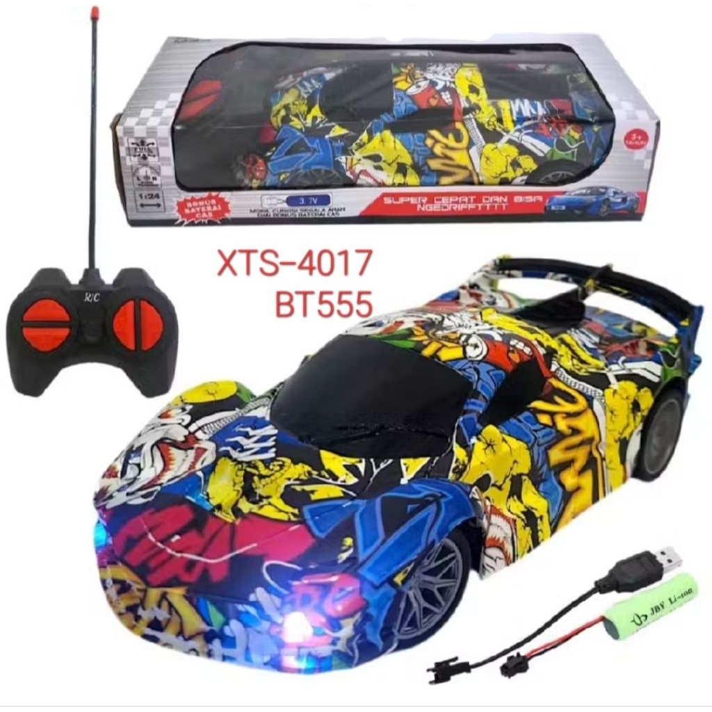 Mainan Anak Cowok Mobil Remot Kontrol / Mainan Anak remot cowok batik  xts-3017