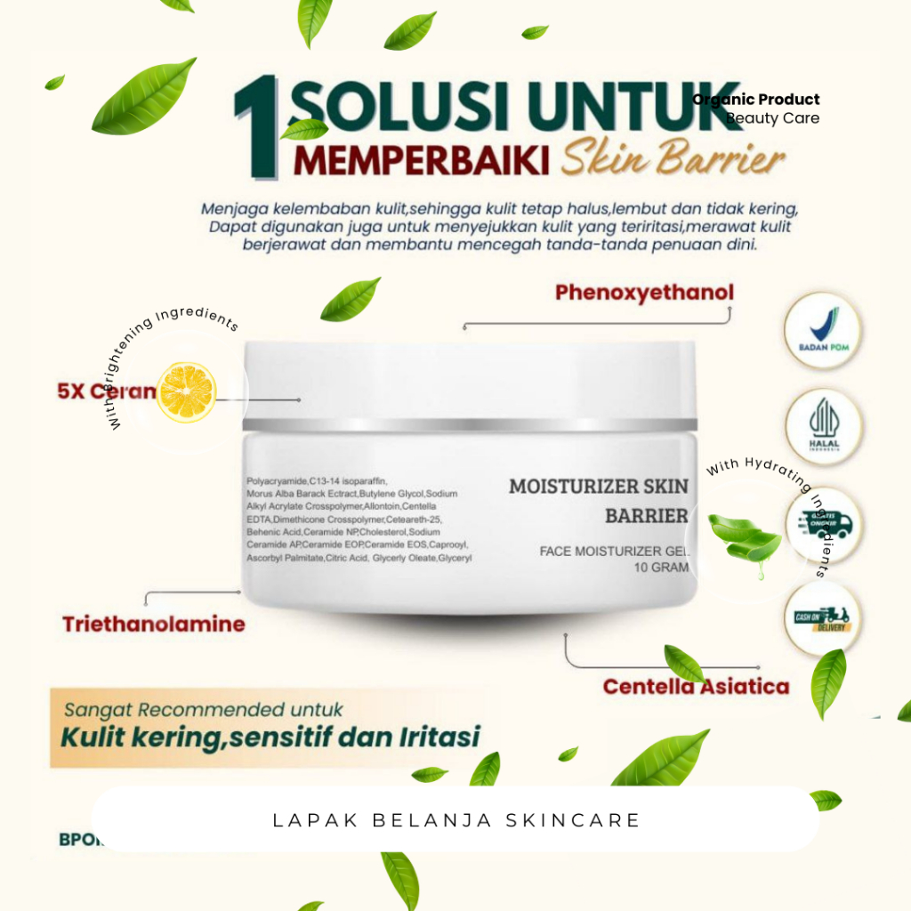 ZIEYFA MOISTURIZER SKIN BARRIER - KRIM MALAM PENGGANTI RACIKAN - KRIM SIANG MALAM LANJUTAN PRODUK FA