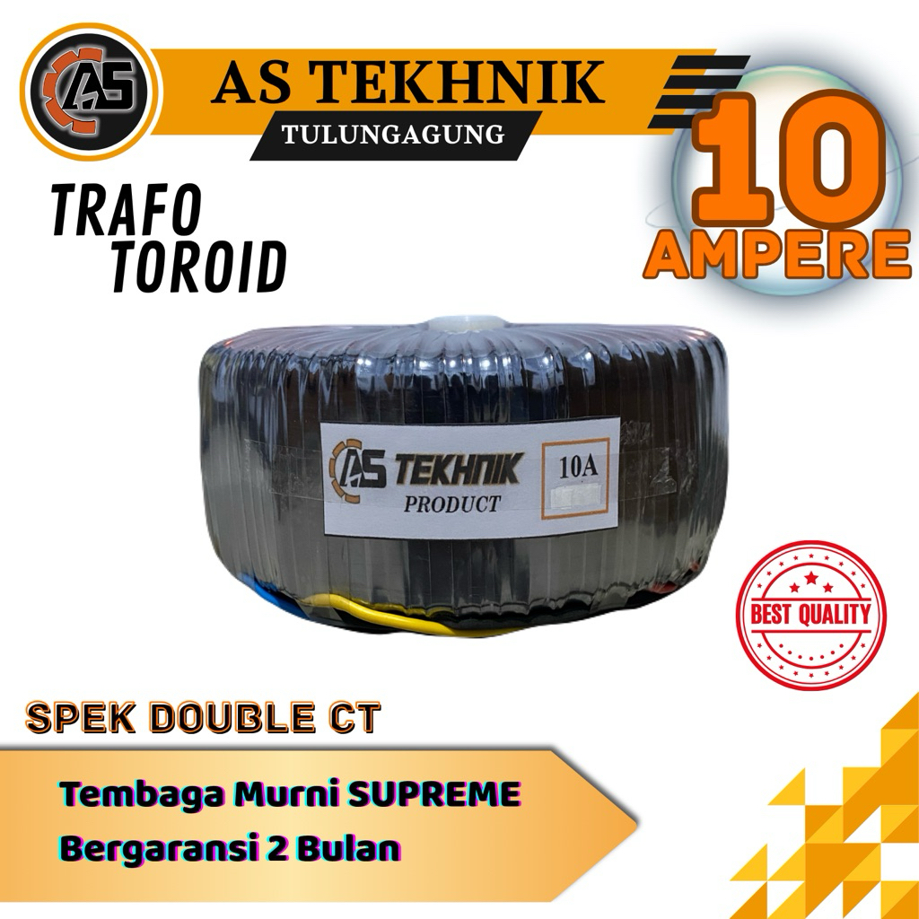 TRAFO TOROID DONAT 10A dobel CT 45V (murni)