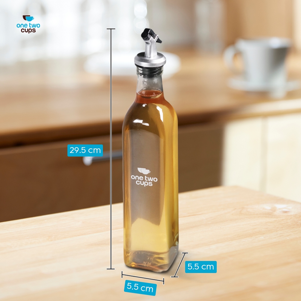 Botol Minyak Olive Oil Cooking Seasoning Bottle 500ml Bahan Kaca Tebal beserta Box