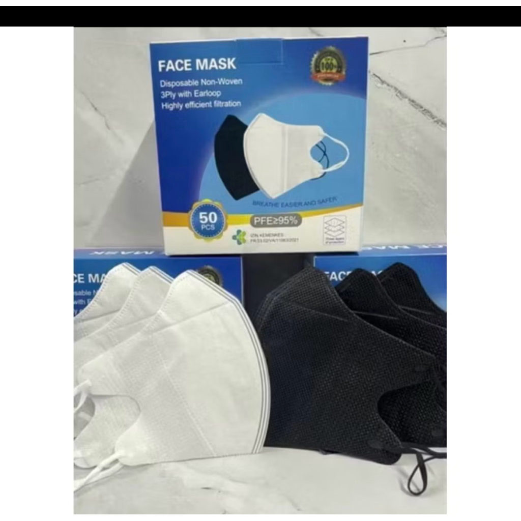 

MASKER DUCKBILL ISI 50 PCS HITAM DAN PUTIH