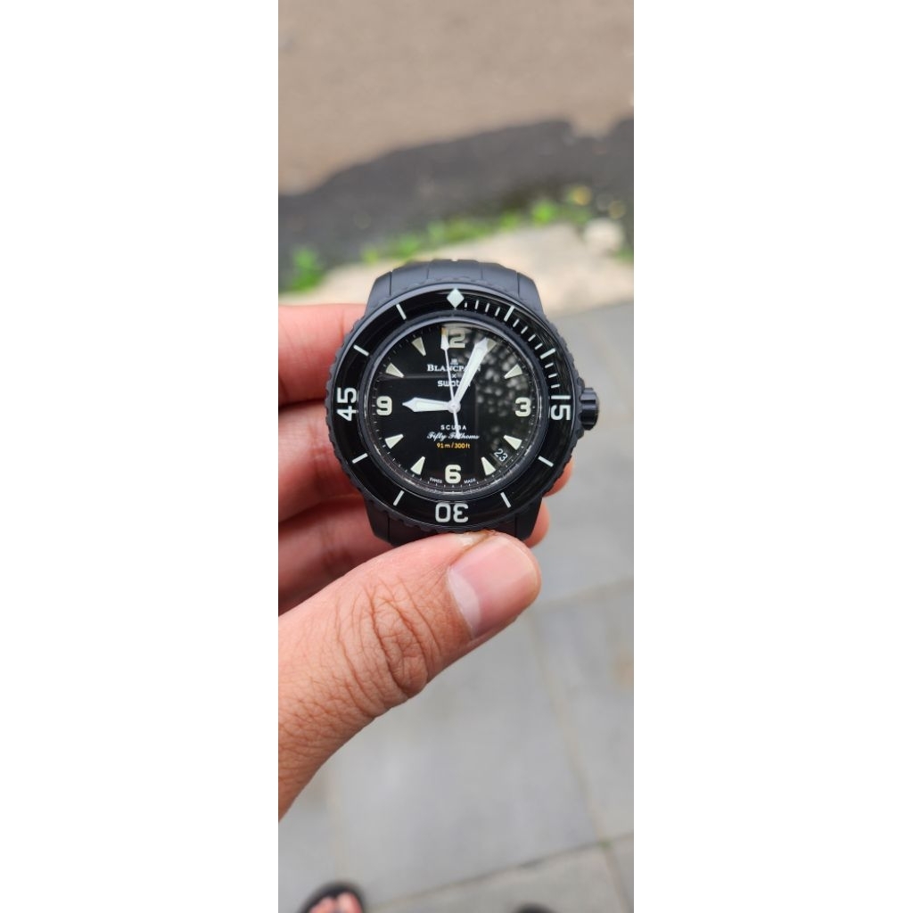 swatch blancpain hitam