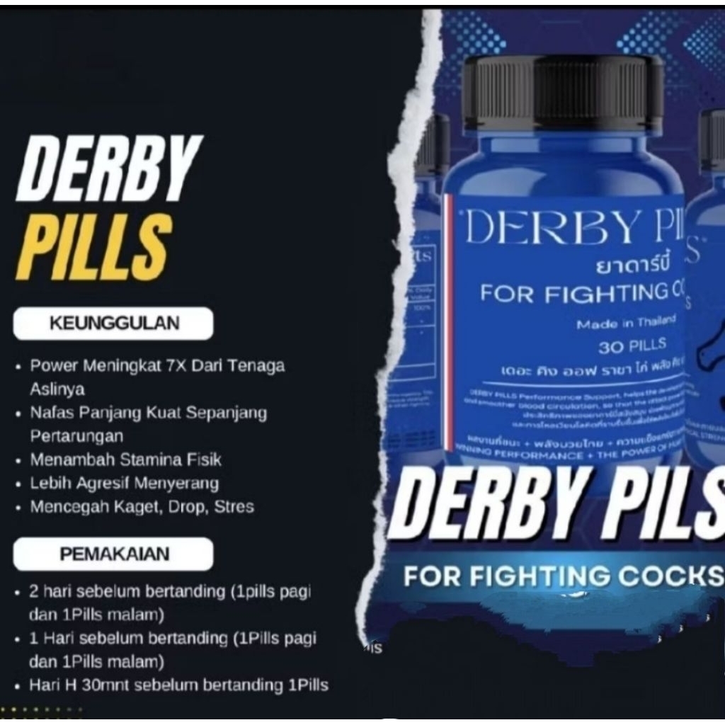 DERBY PILLS DOPING AYAM  100% IMPORT THAILAND Asli Original