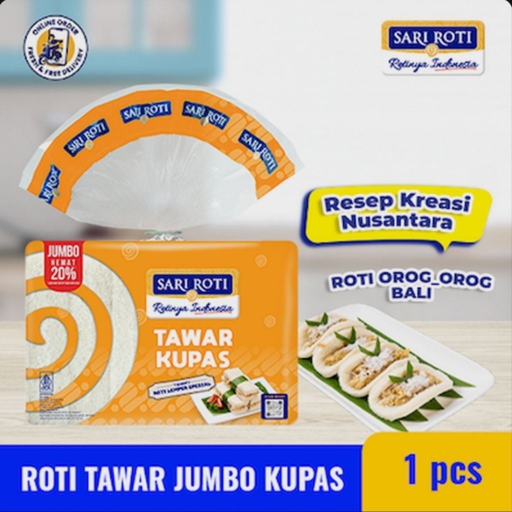 

SARI ROTI Tawar Jumbo Kupas Lembut Sehat dan Bernutrisi