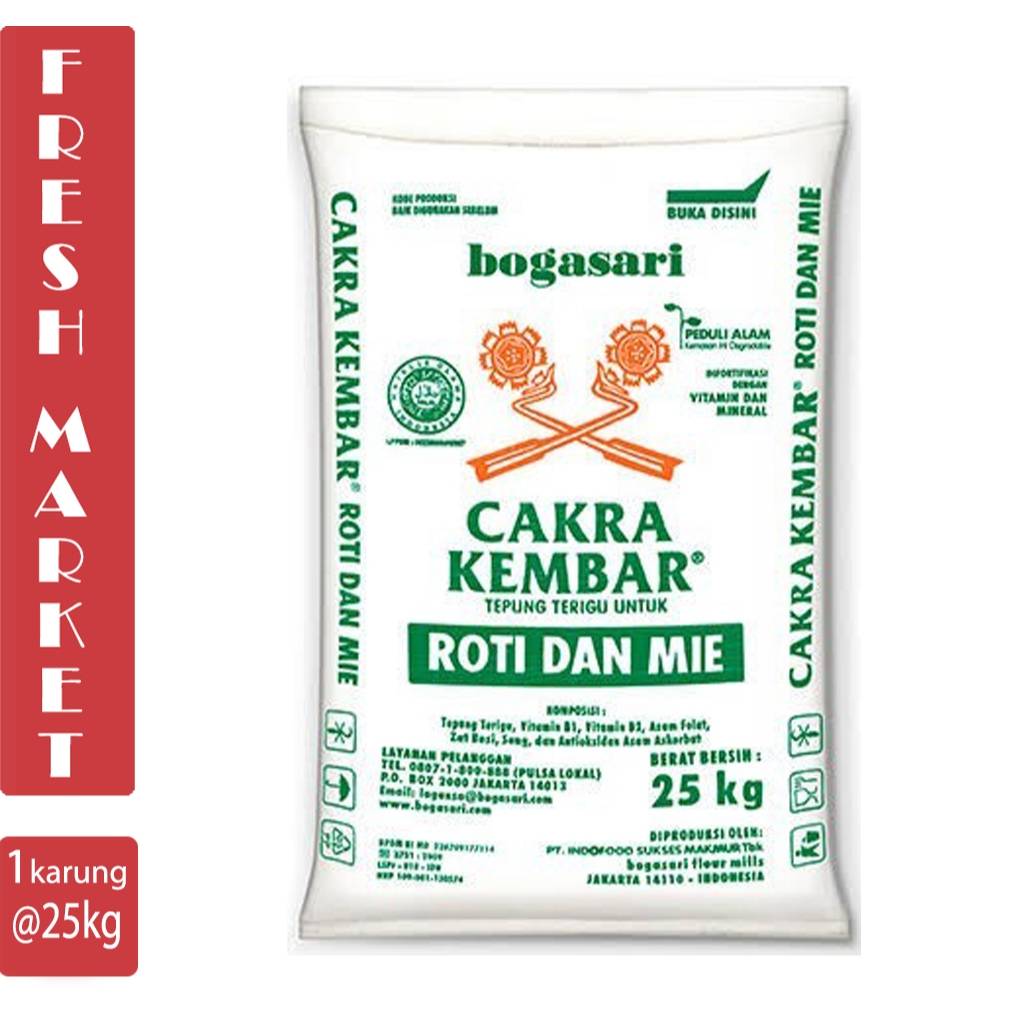 

Tepung Terigu Cakra Kembar 25kg (GOSEND/GRAB ONLY)
