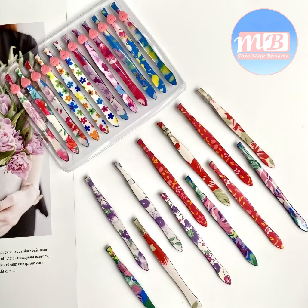 PINSET MOTIF BATIK UNTUK PENCABUT BULU ALIS DAN KETIAK RANDOM SET