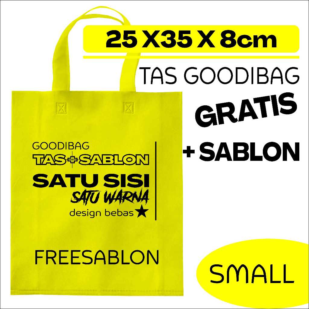 

tas spundbond 25X35X8 GRATIS SABLON PROMO NEW PRODUK