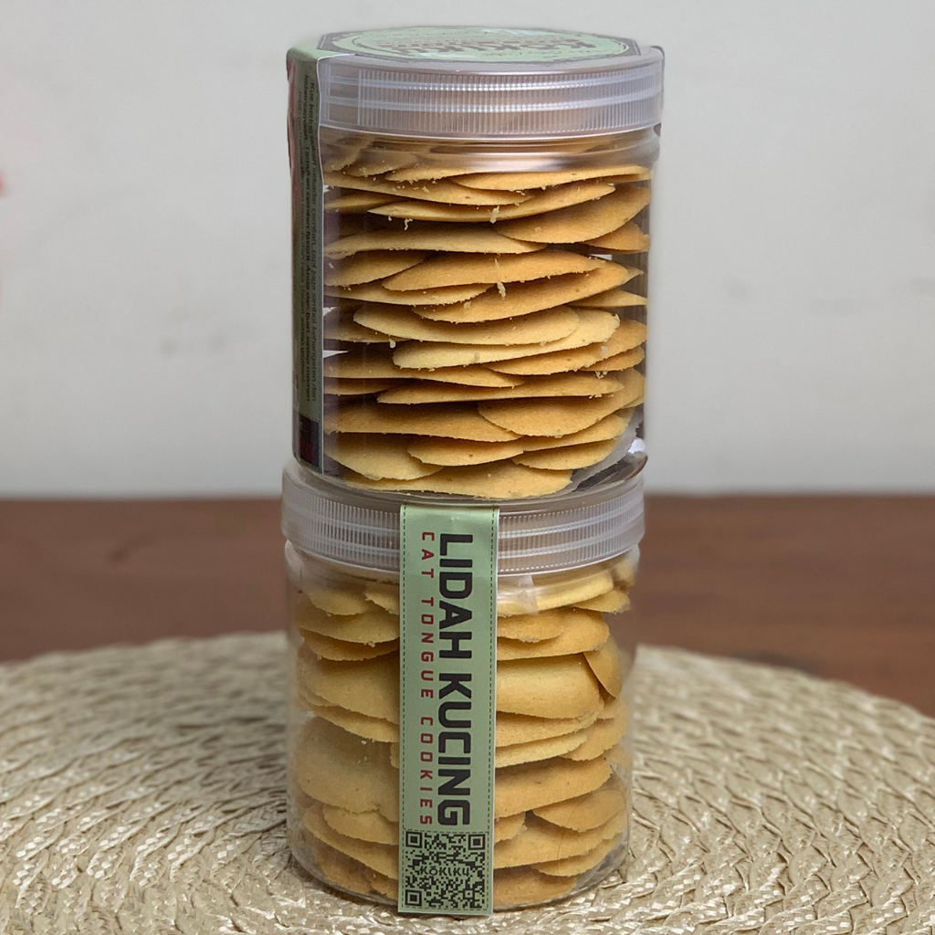 

Kukiku Lidah Kucing Cookies Kue Kering Premium Butter Toples 600 ml 230 gram