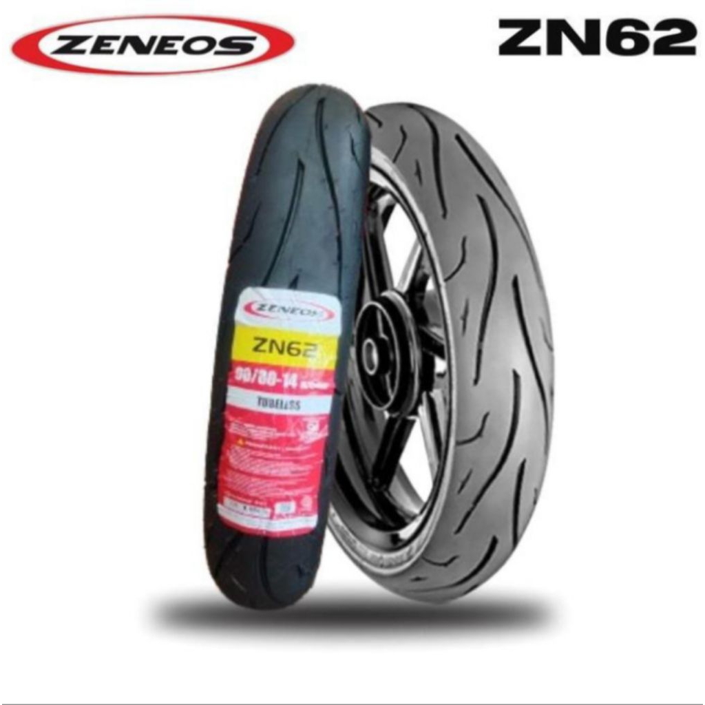 Ban motor merek zeneos uku 90/80 ring 14 tubeles