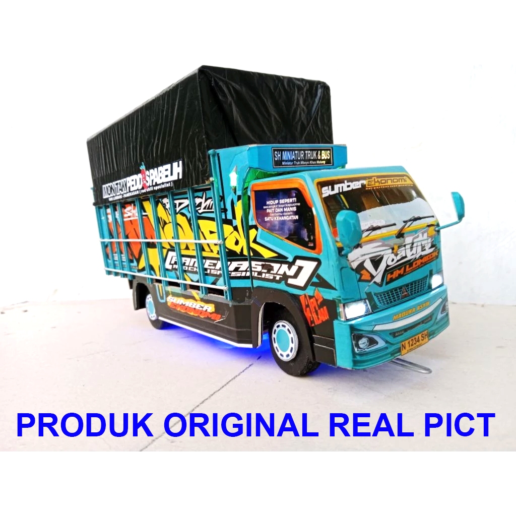 miniatur truk New  MADURA ASYIK REBORN detail bak 3D