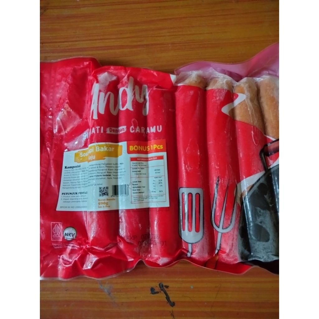 

sosis sapi rasa keju beku Frozen Andy