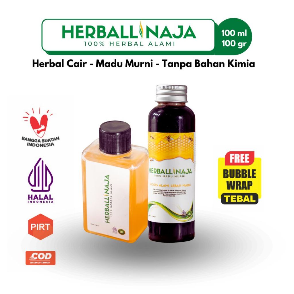

Terlaris Paket Bundling [COD] Madu HERBALLINAJA 100ml - 100% Murni & Alami | FREE Bubblewrap | HALAL PIRT