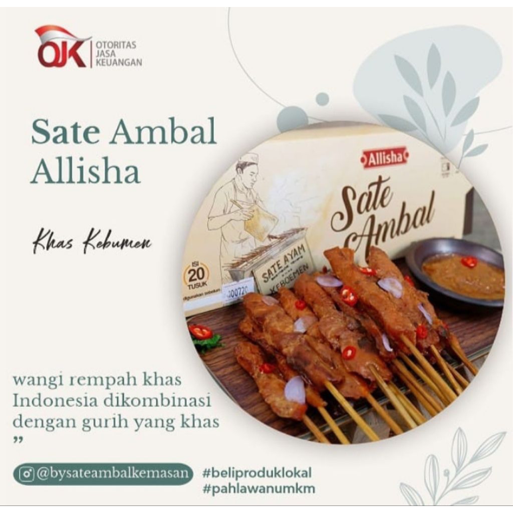 

Sate Ambal Kemasan Allisha Isi 10 Tusuk Eunak Lezat Oleh Oleh Khas Kebumen