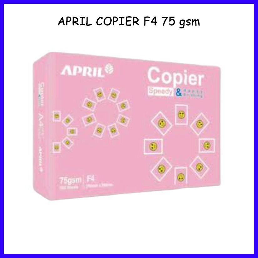 

Kertas hvs APRIL Copier Happy Print F4 75gsm ( 500 lembar)