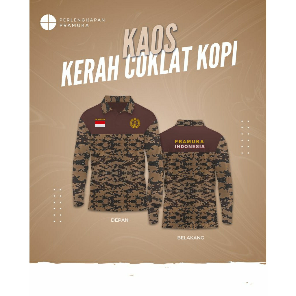 Kaos kerah sablon loreng bahan Pe