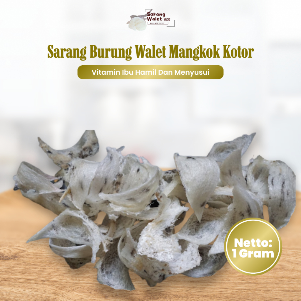 

Sarang Burung Walet Asli 100% Mangkok Kotor 1 gr Bird Nest Vitamin Ibu Hamil Dan Menyusui