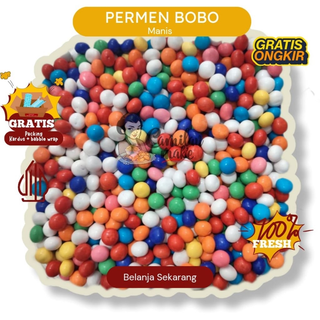 

PERMEN DUO PELANGI 1KG/ CAMILAN MAK'E/ CEMILAN/ PERMEN ROTI/ SNACK KILOAN