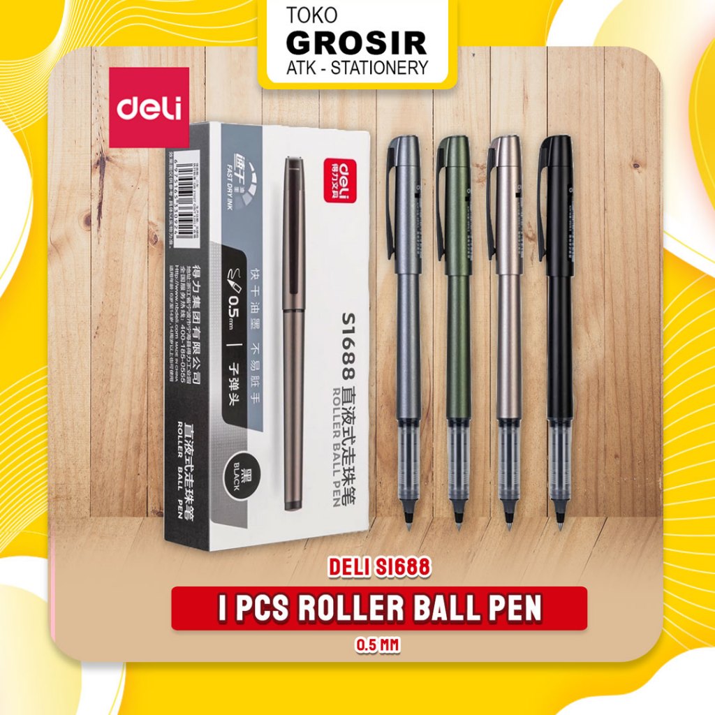 

Deli Roller Ball Pen / Pulpen Roller 0.5 mm Dapat Menulis Hingga 1100 Meter S1688