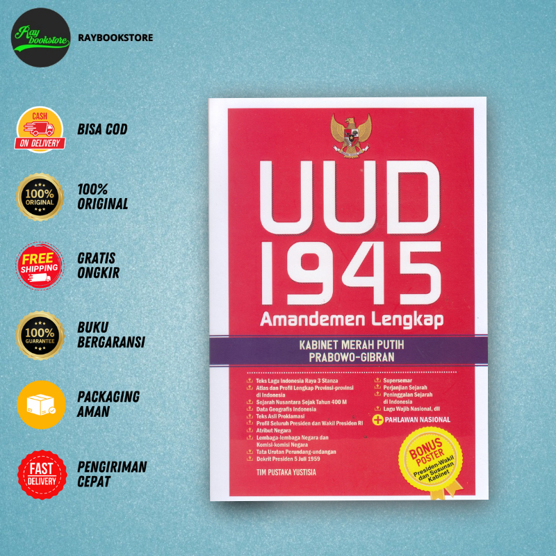 Buku UUD 1945 Amandemen Lengkap : Kabinet Merah Putih Prabowo