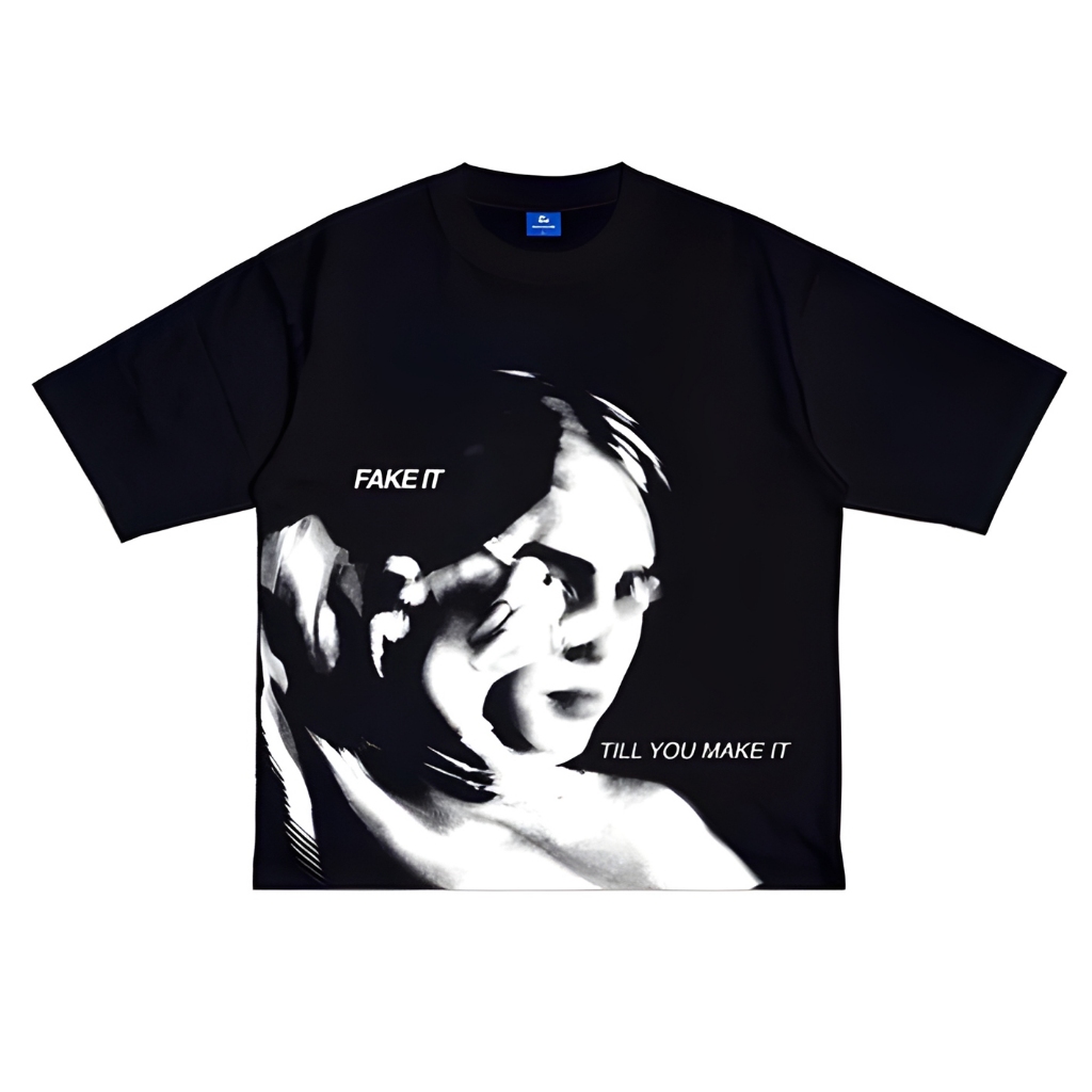 [Vogue Circle] Kaos Oversize Tshirt Distro SimpliMoods Billie Eilish Black Pria Dan Wanita Cotton Co