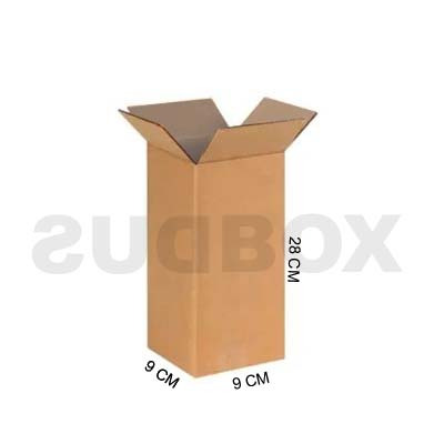 

Kardus karton dus ukuran 9x9x28 cm bahan single wall