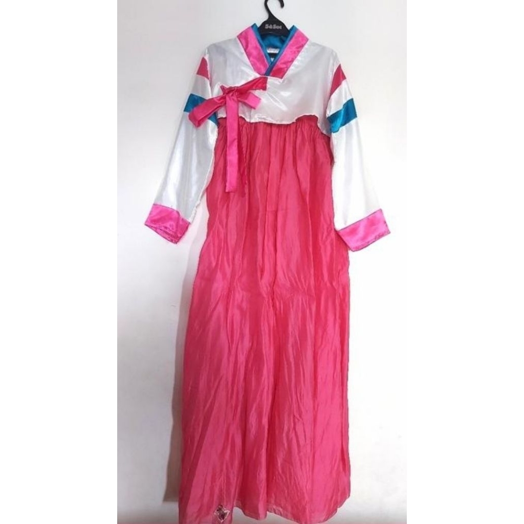 [Hanbok] BAJU ADAT TRADISIONAL KOREA 1 SET Pink Mix Putih | Dress Korea  Fashion Wanita Dewasa