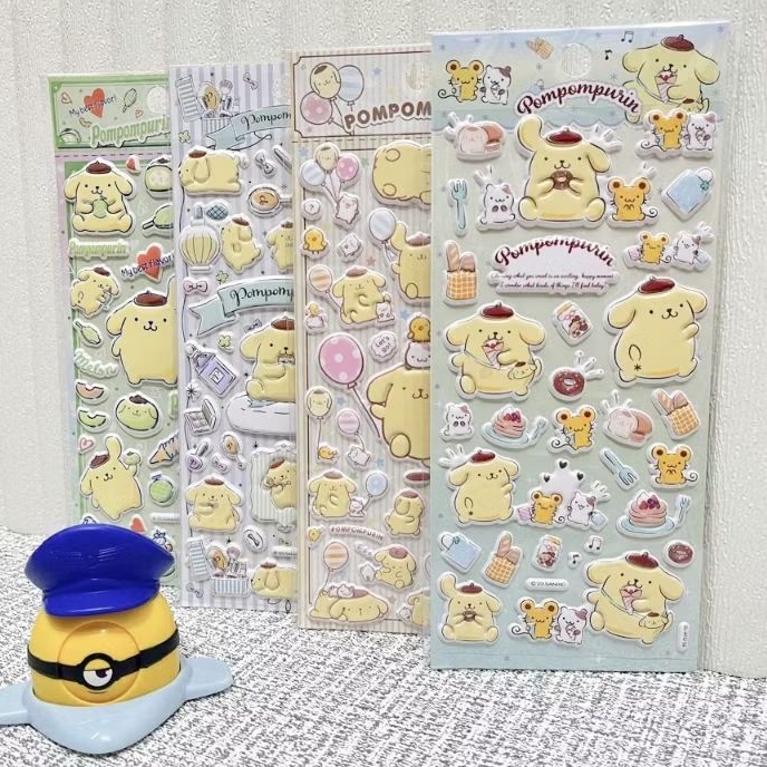 

Stiker Sanrio Pompompurin/ Stiker timbul 3Dimensi Pompompurin/ Stiker timbul Sanrio