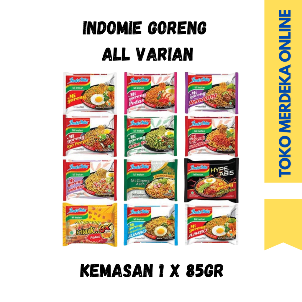 

(10 PCS) INDOMIE GORENG DAN KUAH ALL VARIAN 85 GR