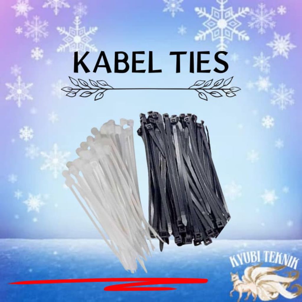 

100pcs KABEL TIES NYLON CABLE HITAM PUTIH 10cm 15cm 20cm 25cm 30cm