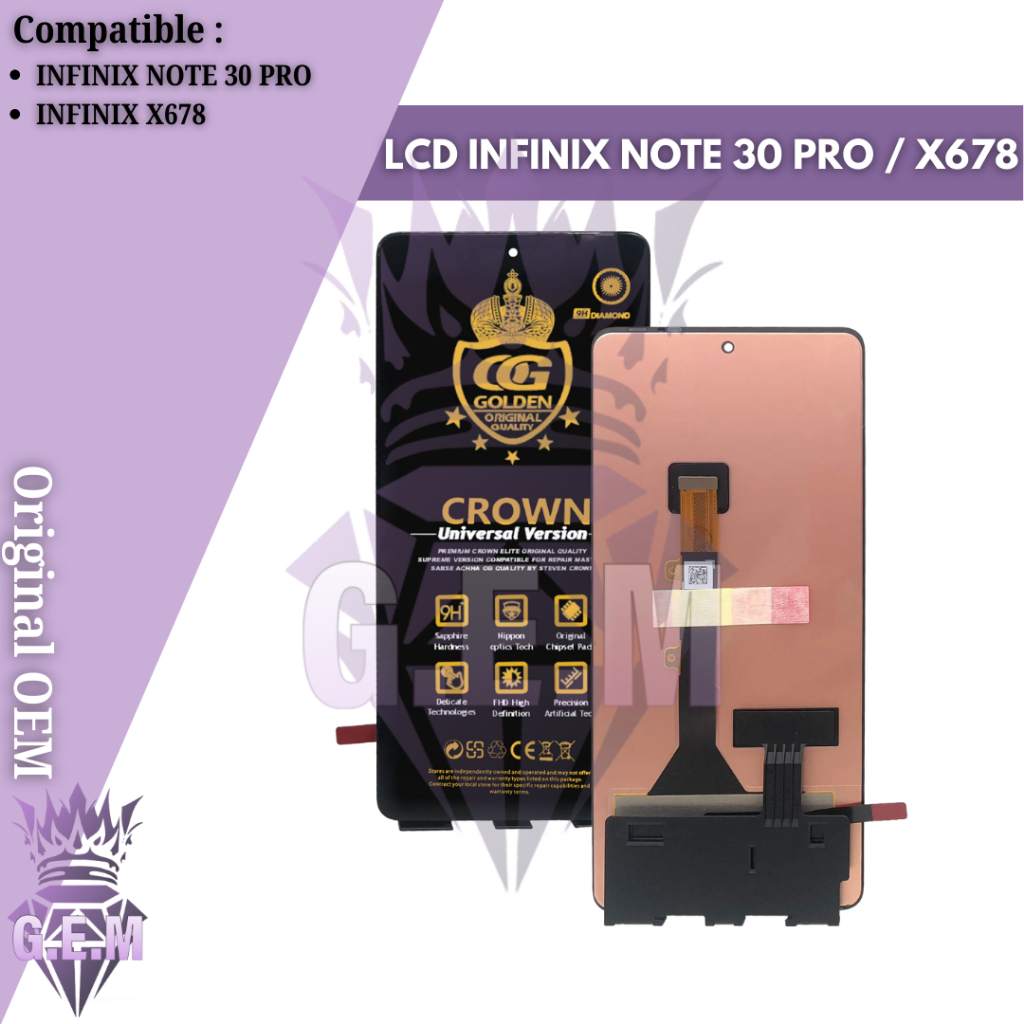 LCD INFINIX GT 10 PRO / INFINIX NOTE 30 VIP / INFINIX NOTE 30 PRO / X6710 / X678B TOUCHSCREEN FULLSE