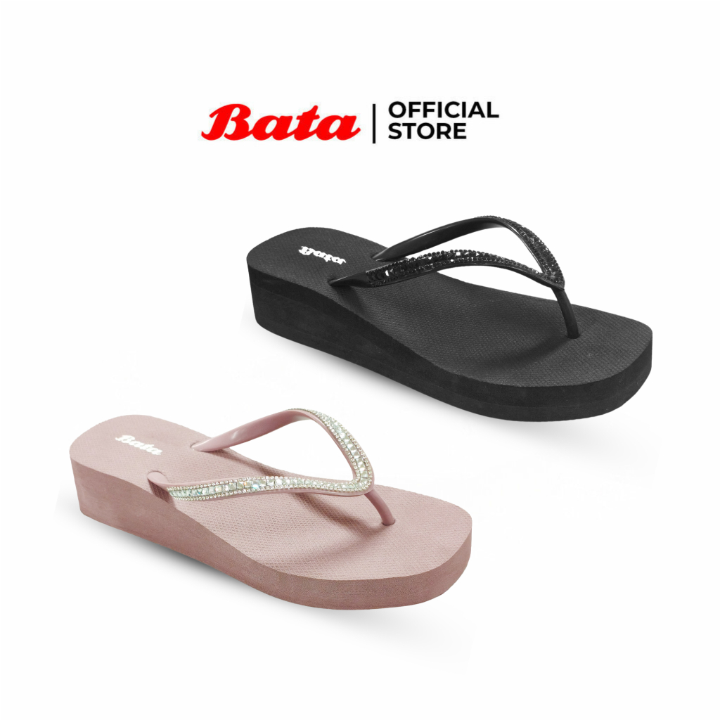 BATA - DARCY "Rubber" Sandal Jepit Wedges Wanita