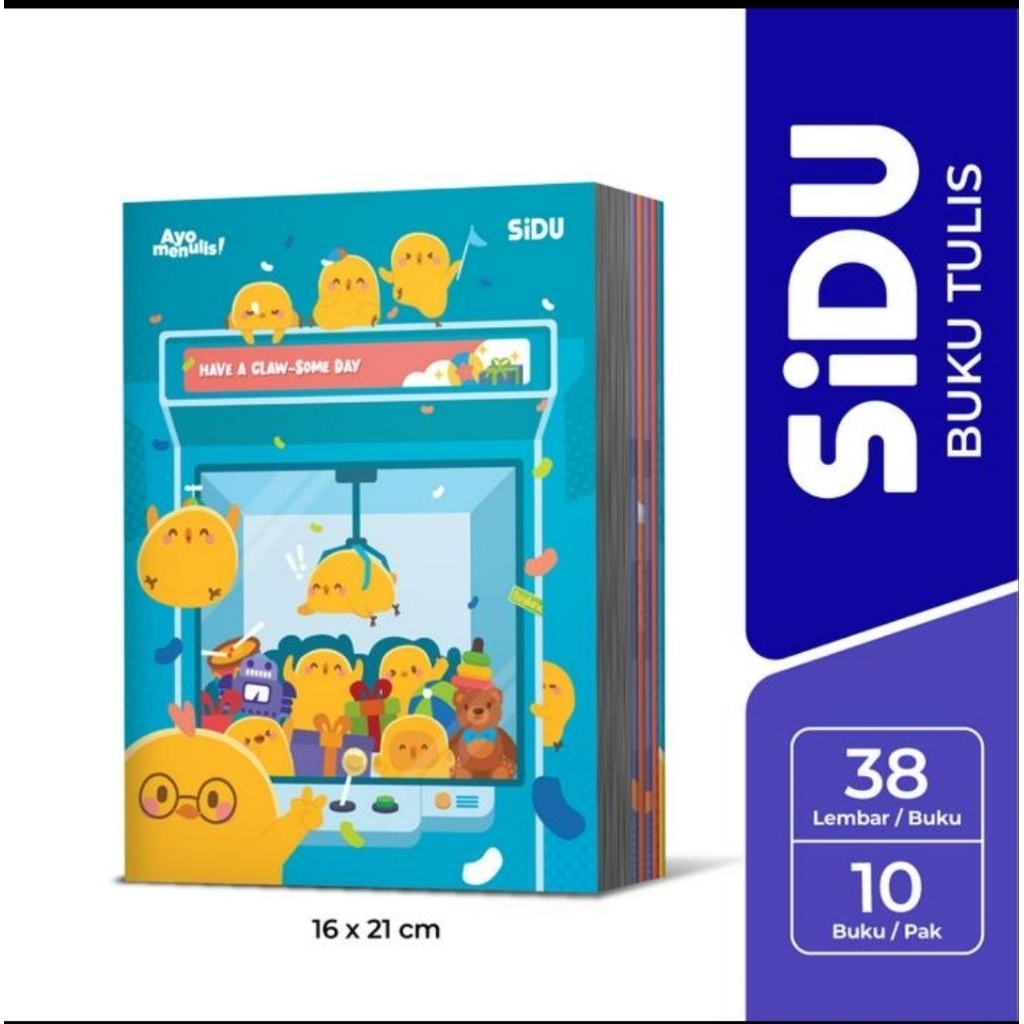 

Buku Tulis SIDU 38 Lembar / 58 Lembar - Pack isi 10 buku.