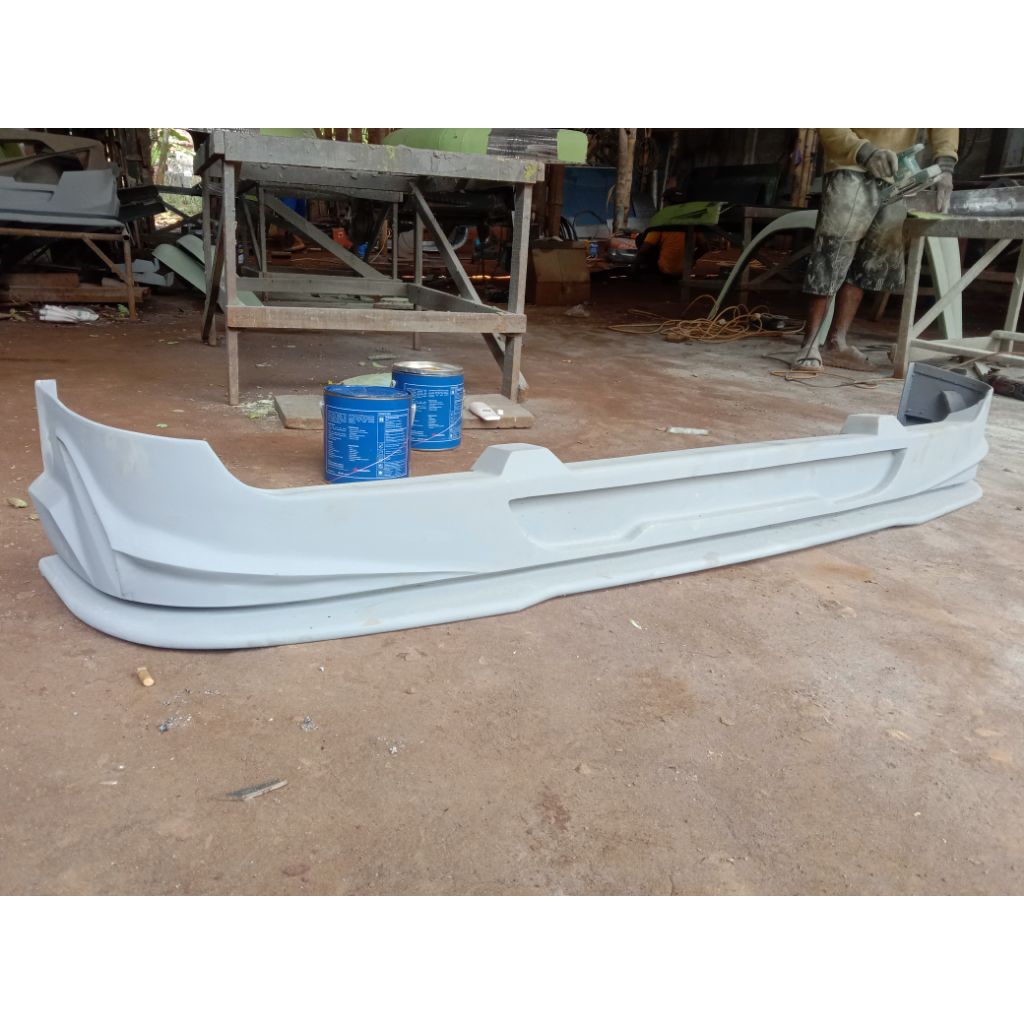 Spoiler tambahan bamper plat besi rangka pipa untuk truk (ragasa,canter,elf macan,elf giga,dynadutro