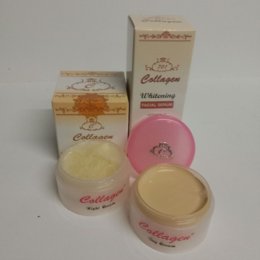 [ Skincare ] Bedak kolagen Day Night cream+ Serum whitening 30ml [ 701 ]