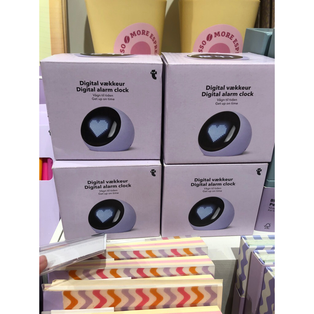 

[JASTIP FLYING TIGER] Jam Digital Ungu Hiasan Meja | Purple Digital Alarm Clock