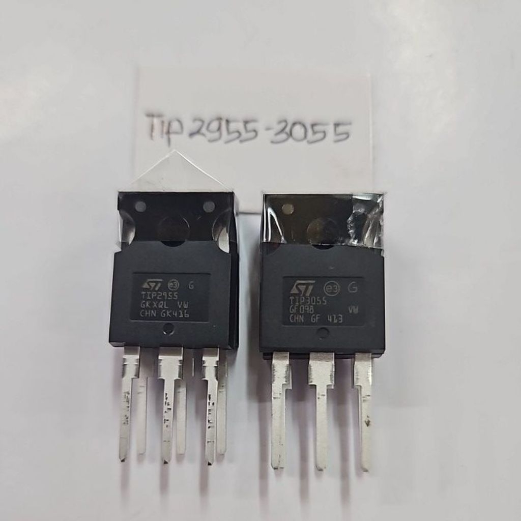 TR TRANSISTOR ST TIP 2955 & 3055 I SET ASLI ORIGINAL TIP2955 TIP3055