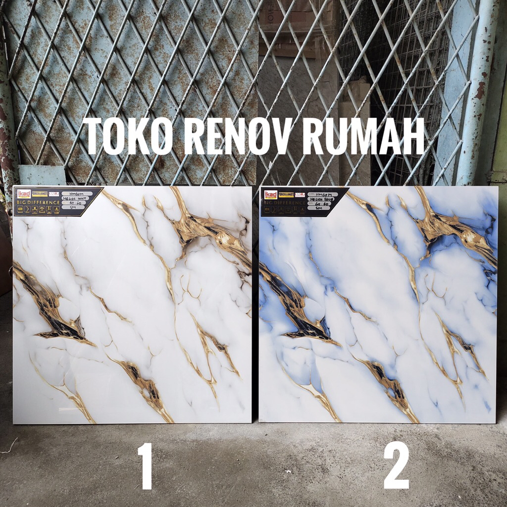 GRANIT LANTAI 60x60 putih motif carara (GLOSSY)/ granit lantai marmer/ granit lantai carara/ ruangan