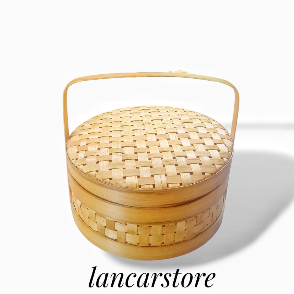 Rantang Bambu Diameter 25cm / Hampers / Rantang Bambu 1 Susun