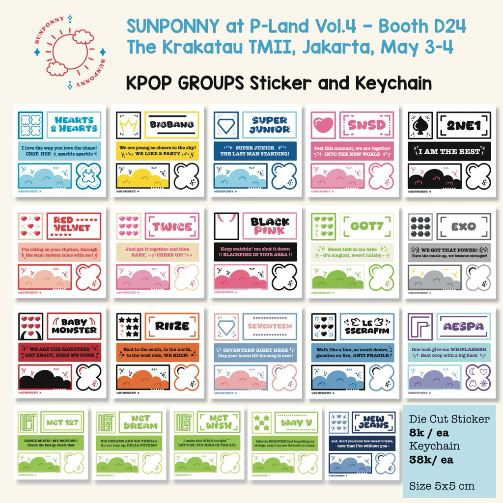 

SUNPONNY KPOP GROUPS Stickers