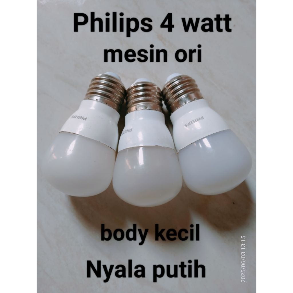 Lampu led philips bekas/rekondisi 4 watt (mesin ori)