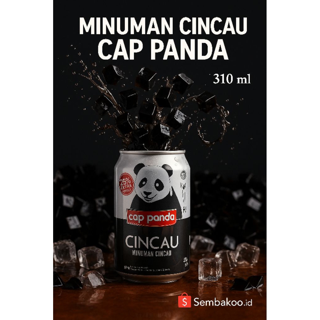 

Cincau Cap Panda 310ml 1 Karton Isi 20 Kaleng – Minuman Segar Herbal Siap Minum | Original & Halal