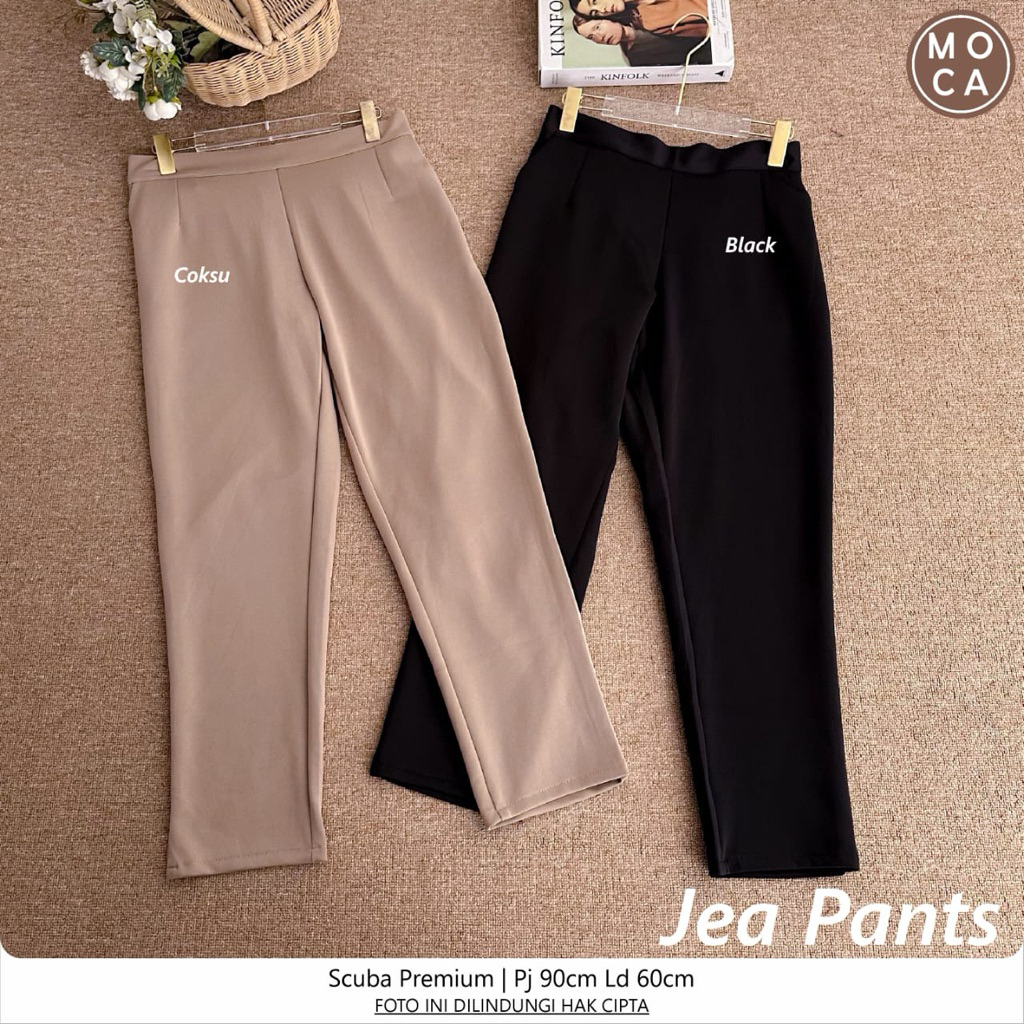 BASIC PANTS by Elsire celana scuba celana Panjang celana cewek scuba pants celana putih celana hitam