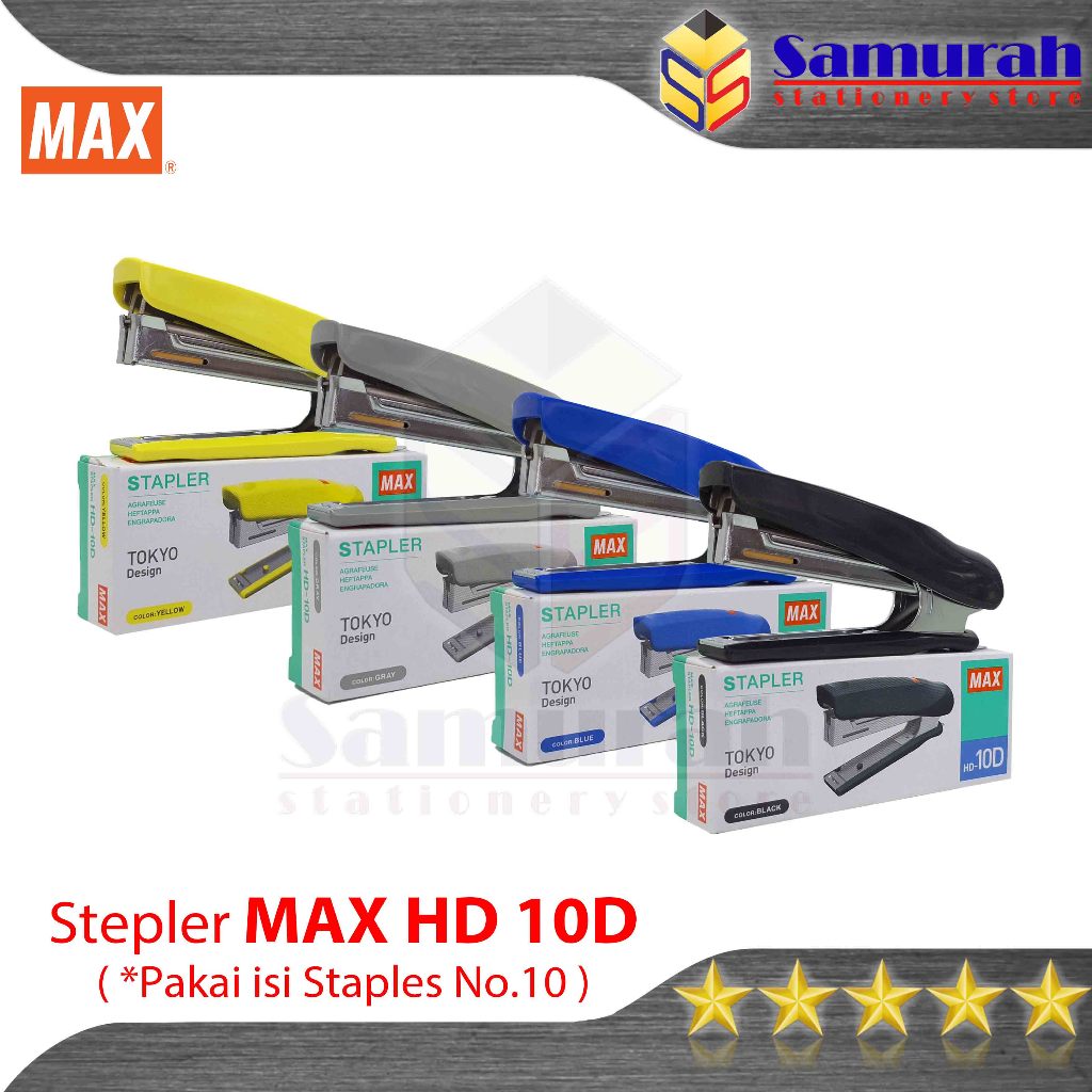 

Baru Stapler Max Hd 10D / Mesin Staples Tangan Hd10D / Alat Strapler Hecter Kertas Hd-10D Kecil Isi