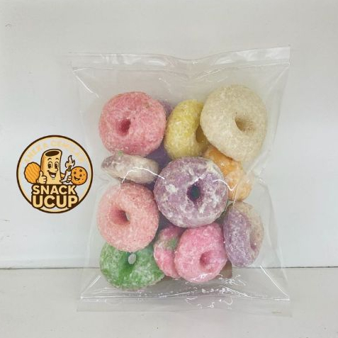 

Kue Donat Kering Warna Warni/Donat Manis 30gr- Cemilan Snack Ucup