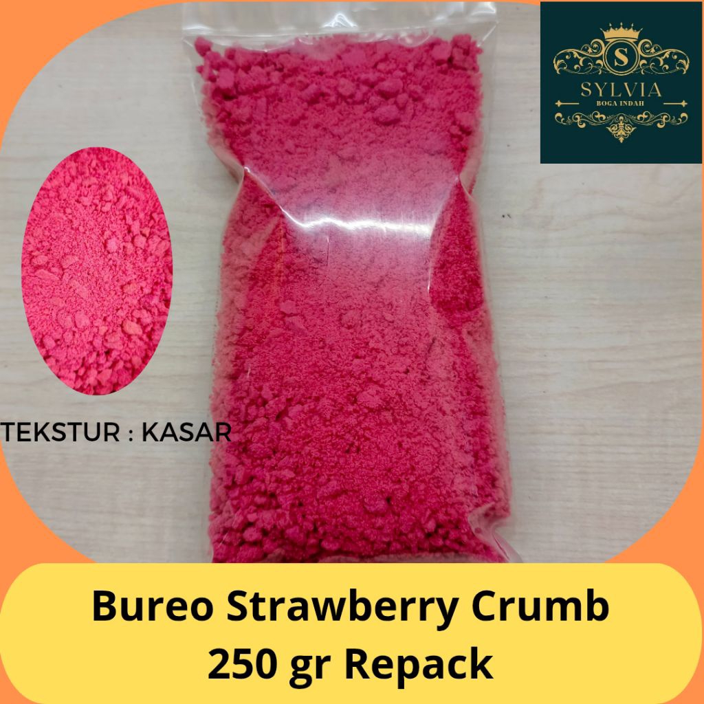 

Bureo Strawberry Crumb 250 gr Repack / Strawberry Biscuit Crumbs / Remahan Biskuit Strawberry Crumble KASAR 250 gr Repack