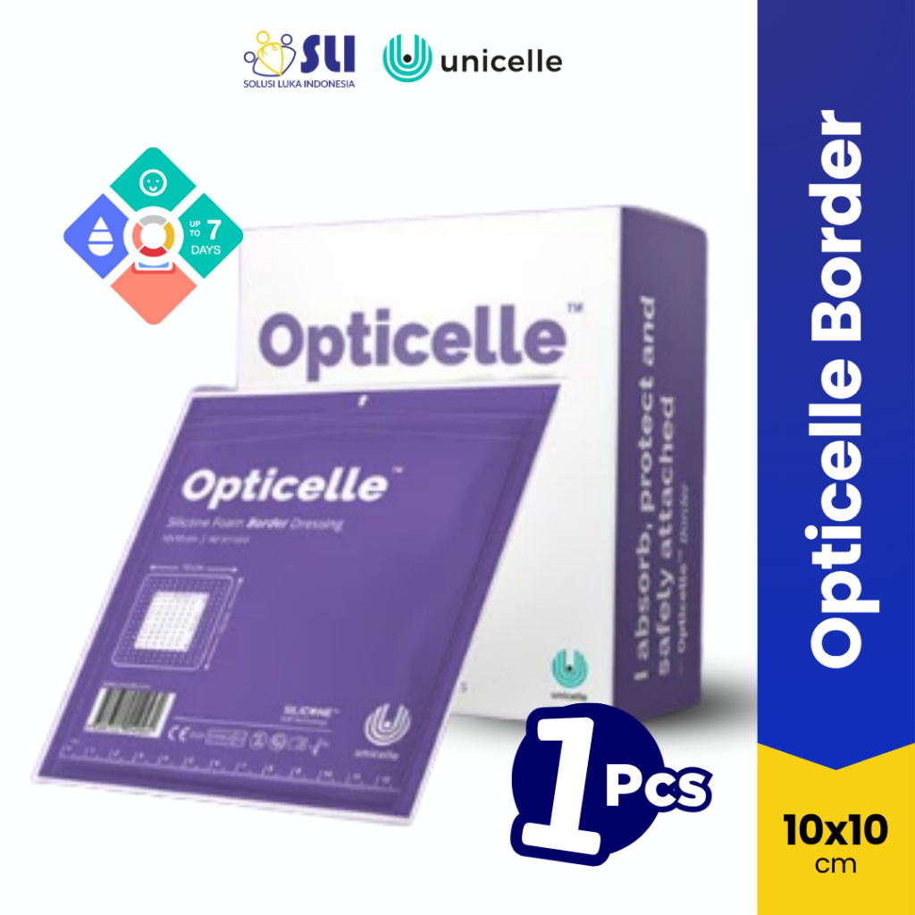 OPTICELLE BORDER - FOAM DRESSING SILICONE DENGAN PEREKAT | BALUTAN LUKA MODERN