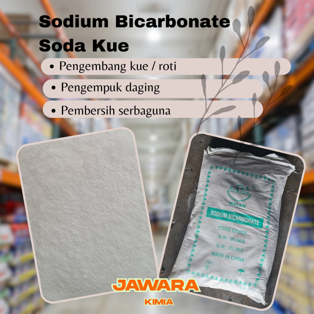 

Sodium Bicarbonat / Natrium Bicarbonate / Baking Soda / Soda Kue /FOOD GRADE - 25KG