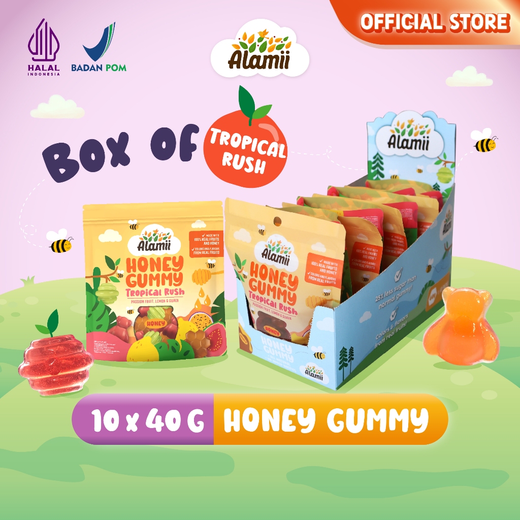

NO_MORE Alamii Honey Gummy - Box of 10 Tropical Rush (10 x 40g)