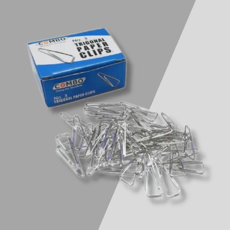 

Satuan Ecer Paperclip Daun3 Jari BPOM Combo No 3 Silver - Kecil Klip kertas - Trigonal Clips